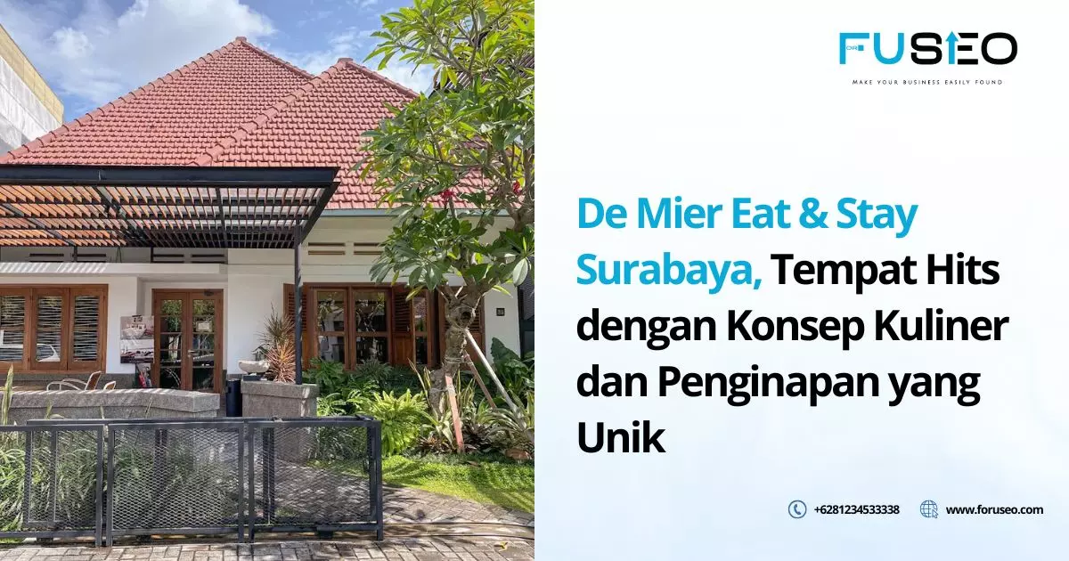 De Mier Eat & Stay Surabaya, Tempat Hits dengan Konsep Kuliner dan Penginapan yang Unik